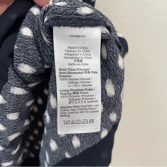 Madewell Midi Skirt Size 14 Shibori Dot Print Smocked Waist - Picture 9 of 10